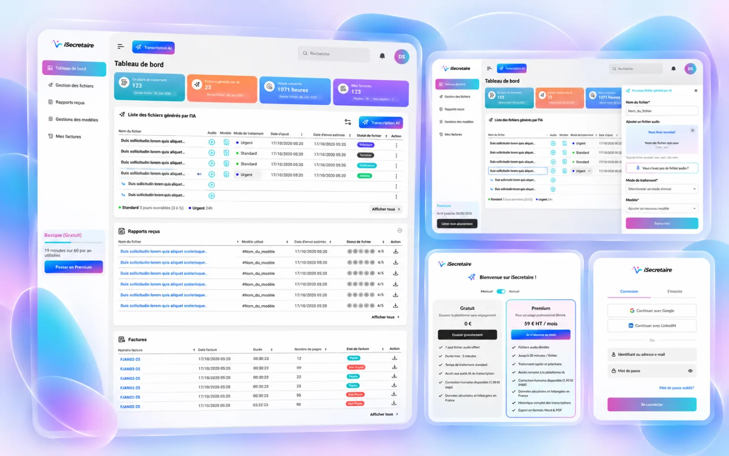 Interface SaaS métier - 1
